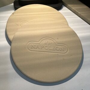 Napoleon‎ BBQ Pizza Stones Set of 2 Cordierite Grill Oven Round